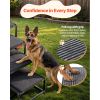 Dog Stairs for Car, 4 Steps Extra Wide Foldable Dog Ramp for Large Dogs with Non-Slip Rug Surface, Portable Lightweight Pet Ladder for Car, SUV, Truck