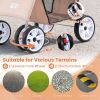 4 Wheel Pet Stroller for Small Dogs Cats up to 33 LBS