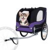 Large Folding Bike Trailer for Dogs – 66LB Capacity All-Terrain Pet Carrier, Durable Steel Frame for Cycling, Jogging, Camping & Outdoor Adventures, B