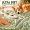 Washable Dog Mat with Carry Handle, Soft Plush Quilted Dog Bed Mat, Portable Crate Pad and Kennel Liner for Floor, Sofa, Car and Travel, All-Season Pe