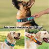Waterproof Stain-Resistant Dog Collar, Green & Pink Color Block Pet Neck Strap, Adjustable Quick-Release Buckle, Comfortable No Choking, Traction Coll