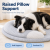 Summer Dog Bed with Raised Edge, Soft Textured Washable Pet Mat with Non-Slip Bottom for Small, Medium Dogs and Cats