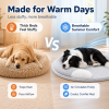 Summer Dog Bed with Raised Edge, Soft Textured Washable Pet Mat with Non-Slip Bottom for Small, Medium Dogs and Cats