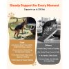 Dog Stairs for Car, 4 Steps Extra Wide Foldable Dog Ramp for Large Dogs with Non-Slip Surface, Portable Lightweight Pet Stairs Ladder for Car, SUV, Tr
