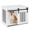 Dog Crate Furniture Heavy Duty Dog Kennel with Sliding Barn Door