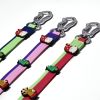 Christmas Themed Dog Collar and Leash Set, Waterproof PVC Pet Collar with Cute Charms for Small Medium Dogs
