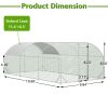 Large Chicken Coop Metal Chicken Run with Waterproof and Anti-UV Cover, Dome Shaped Walk-in Fence Cage Hen House for Outdoor and Yard Farm Use, 1" Tub