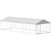 Outdoor kennel, dog house, dog cage, silver
