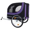 Large Folding Bike Trailer for Dogs – 66LB Capacity All-Terrain Pet Carrier, Durable Steel Frame for Cycling, Jogging, Camping & Outdoor Adventures, B